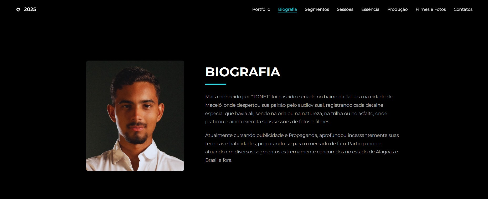 Projeto de Website Caio Tonet
